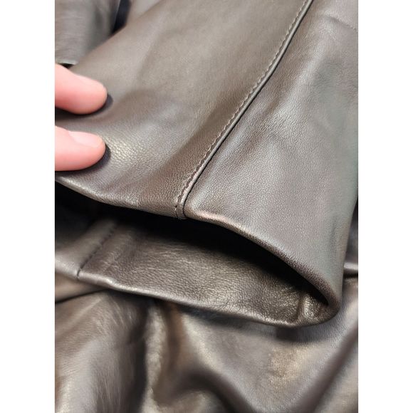 Vintage Iris Singer Collection Women's Brown 100% Leather Pants Size 2 - Picture 8 of 11